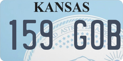 KS license plate 159GOB