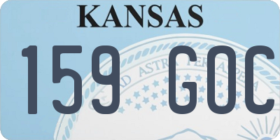 KS license plate 159GOC