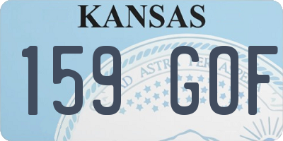 KS license plate 159GOF