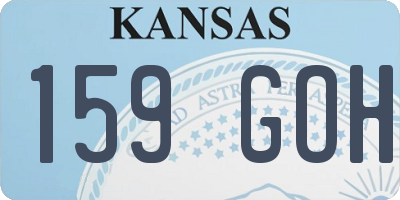 KS license plate 159GOH
