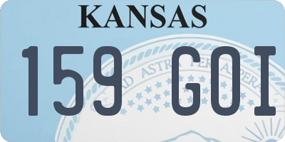 KS license plate 159GOI