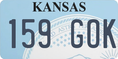 KS license plate 159GOK