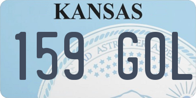 KS license plate 159GOL