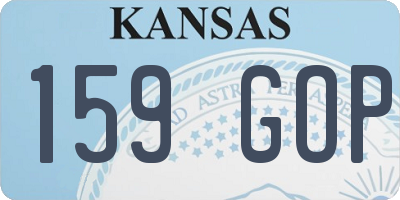 KS license plate 159GOP
