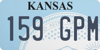 KS license plate 159GPM