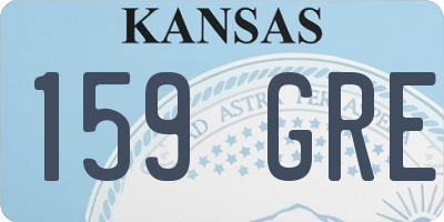 KS license plate 159GRE