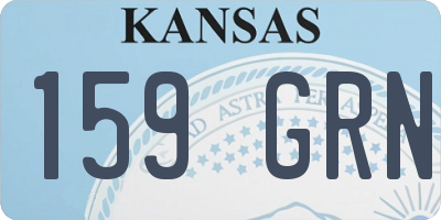 KS license plate 159GRN