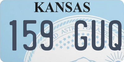 KS license plate 159GUQ