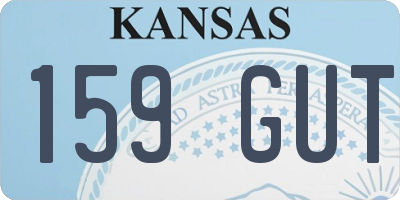 KS license plate 159GUT
