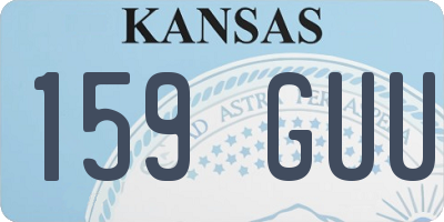 KS license plate 159GUU