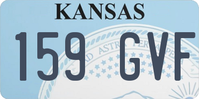 KS license plate 159GVF