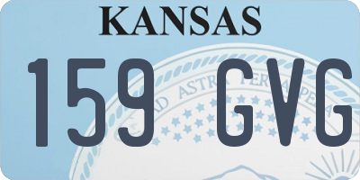 KS license plate 159GVG