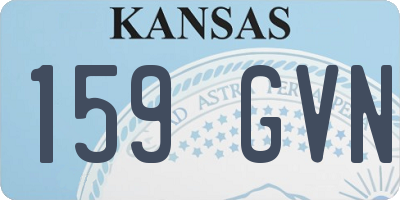 KS license plate 159GVN
