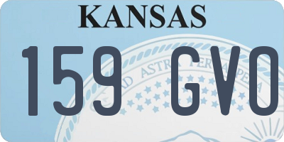 KS license plate 159GVO