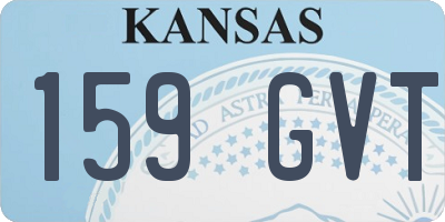 KS license plate 159GVT