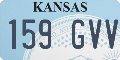 KS license plate 159GVV