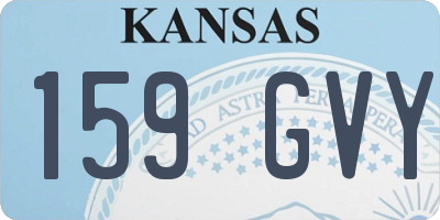 KS license plate 159GVY