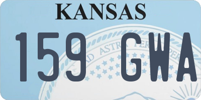 KS license plate 159GWA