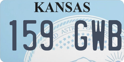 KS license plate 159GWB