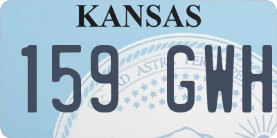 KS license plate 159GWH