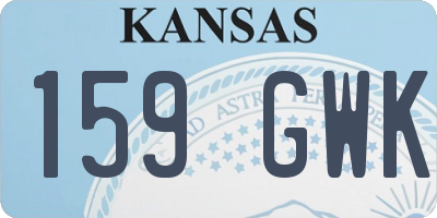 KS license plate 159GWK