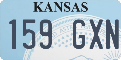 KS license plate 159GXN