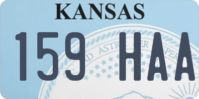 KS license plate 159HAA