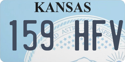 KS license plate 159HFV