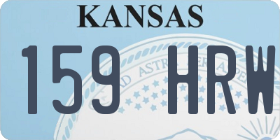 KS license plate 159HRW