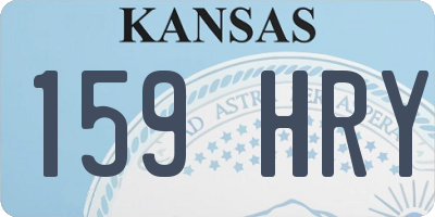 KS license plate 159HRY