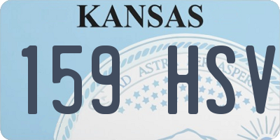 KS license plate 159HSV