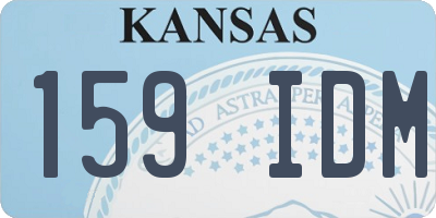 KS license plate 159IDM