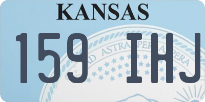 KS license plate 159IHJ