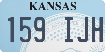 KS license plate 159IJH