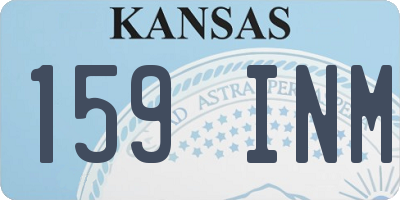 KS license plate 159INM