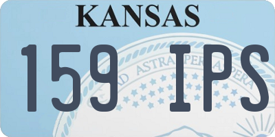 KS license plate 159IPS