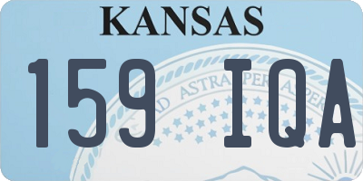 KS license plate 159IQA