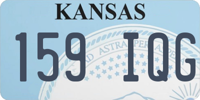 KS license plate 159IQG