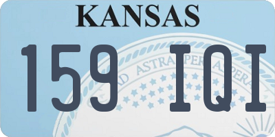 KS license plate 159IQI
