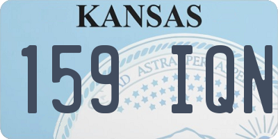 KS license plate 159IQN