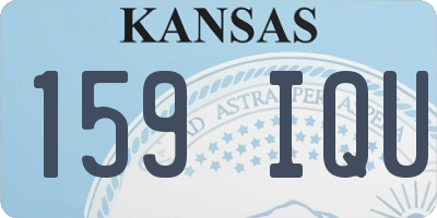 KS license plate 159IQU