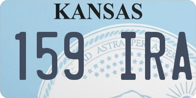 KS license plate 159IRA
