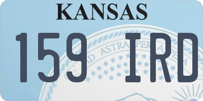 KS license plate 159IRD