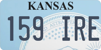 KS license plate 159IRE