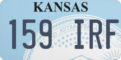 KS license plate 159IRF
