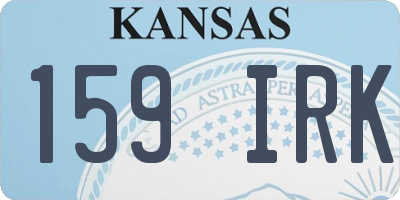KS license plate 159IRK