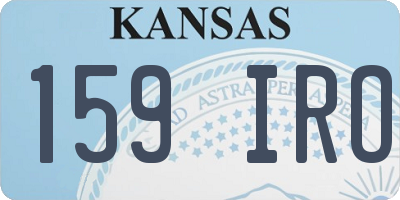 KS license plate 159IRO