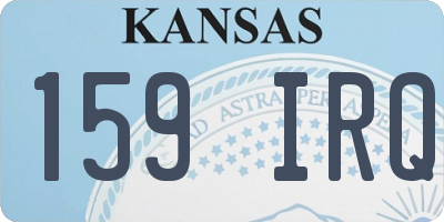 KS license plate 159IRQ