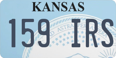 KS license plate 159IRS