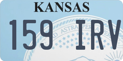 KS license plate 159IRV